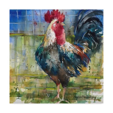 Annelein Beukenkamp 'Fenced Fowl' Canvas Art,35x35